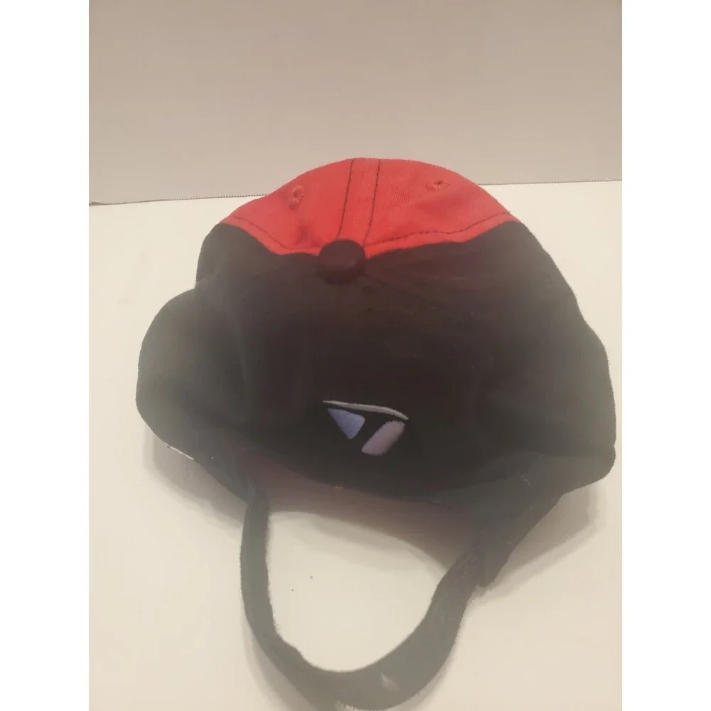 TaylorMade Burner Red/Black Strapback Hat Adjustable Back Golf Cap